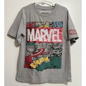 Marvel Avengers Color Change Sequin T-Shirt Top Spiderman Hulk Captain America
